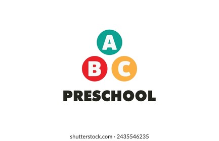 Intial abc pre school  logo design.