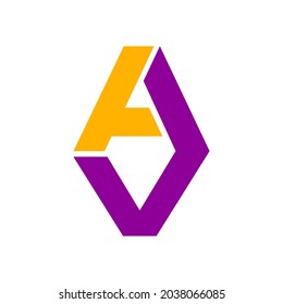 intial AJ logo design for company business