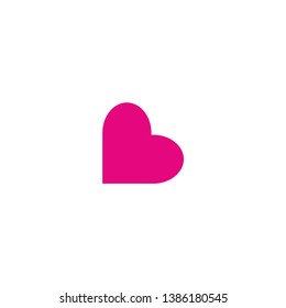 Intial b letter love vector logo