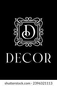 intial D luxury idea vector logo design