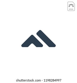 intial F or M for mountain logo template vector illustration and inspiration