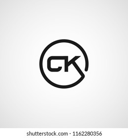 Intial Letter CK Logo Template Design