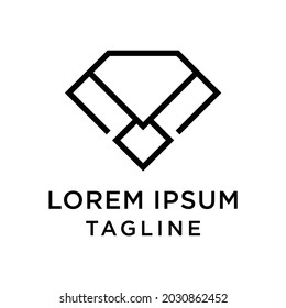 Intial M diamond Logo Design Vector