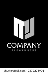intial MJ idea vector logo design