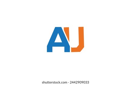 Intial Modern AU Latter Logo Template vector