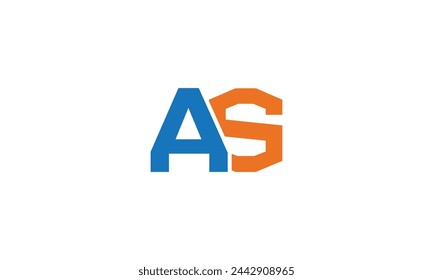Intial Modern AS Latter Logo Template vector