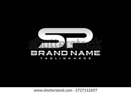 intial monogram letter SP logo