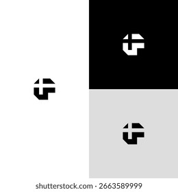 Ilustración de icono de Vector de monograma inicial