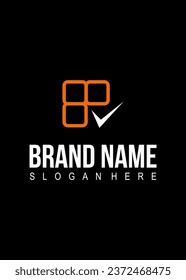  intial P statistic vector logo design