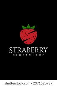  intial s with straberry vector logo design