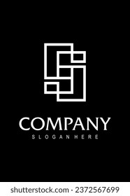  intial SS vector logo design