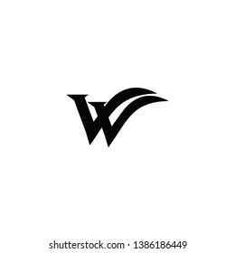 Intial w icon vector logo