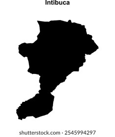 Mapa de esboços em branco do departamento de Intibuca