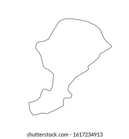 Intibuca region map in country of Honduras