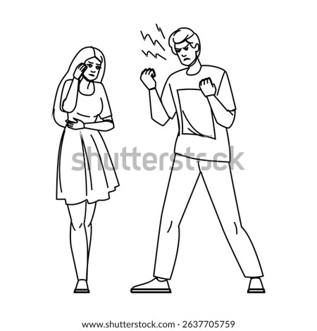 intimacy relationship stress vector. jealousy commitment, boundaries expectations, resentment misunderstanding intimacy relationship stress character. people black line pencil drawing illustration