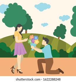 intimacy in the valentine moon vector