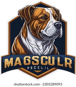 An intimidating icon of a fierce dog, symbolizing power and dominance with a touch of aggression.