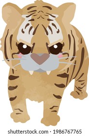  Intimidación de un tigre lindo