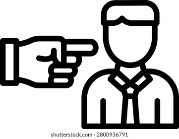 Intimidation Line Icon and Vector
