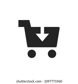 Into Cart Modern Simple Vector Icon