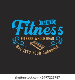 Ich bin in Fitness. Vintage Maisloch-Design. Maisloch-Gaming, Brett mit Zitat Typografie Design.