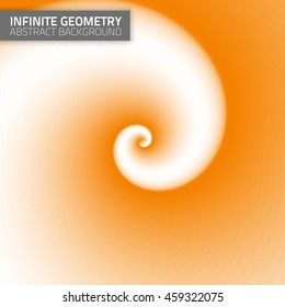 Into Infinity geometry. Abstract geometrical concentric swirl background. Sea shell like structures. Fractal swirl background. Concentric wrapping geometry. 