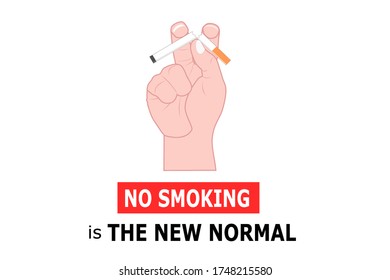 Into a new normal habit by breaking cigarette as a sign of no more smoking
