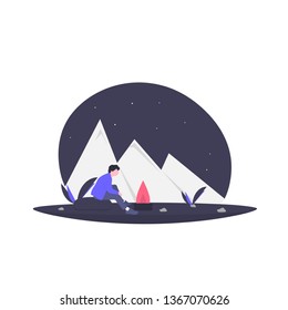 Into the night vector design illustrations