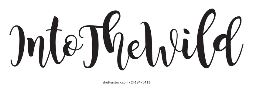 into the wild text on white background.