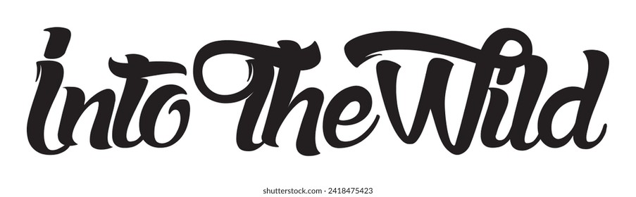 into the wild text on white background.