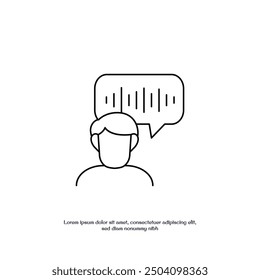 intonation outline icon vector design good for web or mobile app