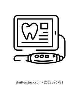 Intra-oraler Scanner-Umriss-Symbol, Vektorgrafik