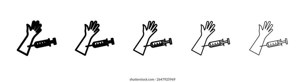 Icono de inyección intradérmica Vector aislado sobre fondo blanco