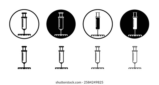 Intradermal injection icon linear logo isolated
