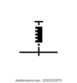 Intradermal injection icon web design in vector