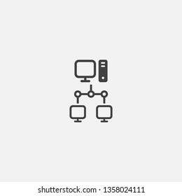 intranet Glyph icon. Simple sign illustration. intranet symbol design. Can be used for web, print and mobile
