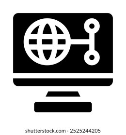 intranet icon with style glyph