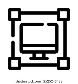 Icono de intranet con contorno de estilo