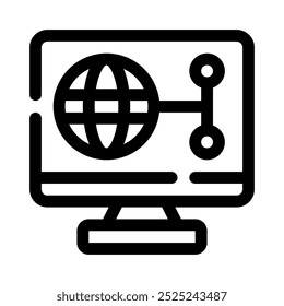 intranet icon with style outline