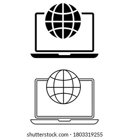 Intranet vector icon set. browser illustration sign collection. homepage symbol.