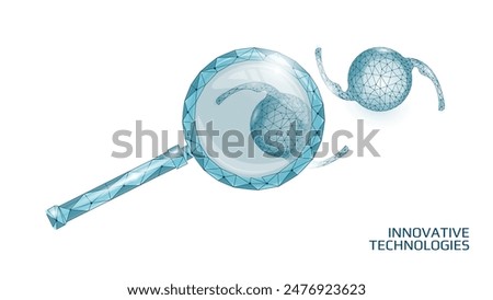 Intraocular lenses 3D low poly concept. Healthcare eye vision care medicine surgery. Isolated eyewear correction. Ad marketing template vector illustration