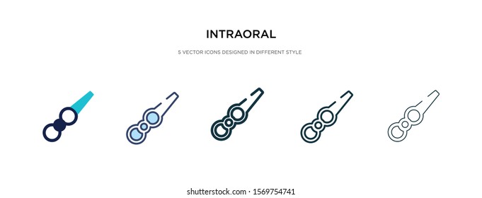 intraoral icon in different style vector illustration. two colored and black intraoral vector icons designed in filled, outline, line and stroke style can be used for web, mobile, ui
