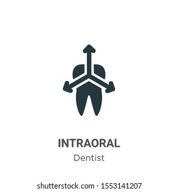 Intraoral vector icon on white background. Flat vector intraoral icon symbol sign from modern dentist collection for mobile concept and web apps design.