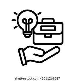 Intrapreneurship Line Vector Illustration On White Background.