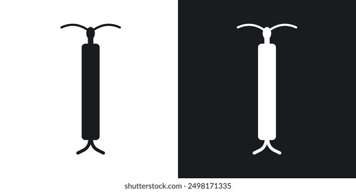 Intrauterine device icon in solid style