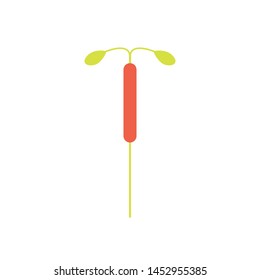 Intrauterine device icon, vector illustration