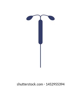 Intrauterine device icon, vector illustration