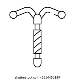 intrauterine device line icon vector. intrauterine device sign. isolated contour symbol black illustration