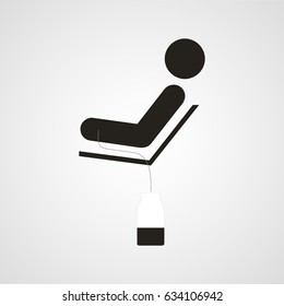 intravenous blood donation vector icon