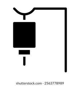 Intravenous drip icon. Concept of medical treatment, healthcare, and therapy.